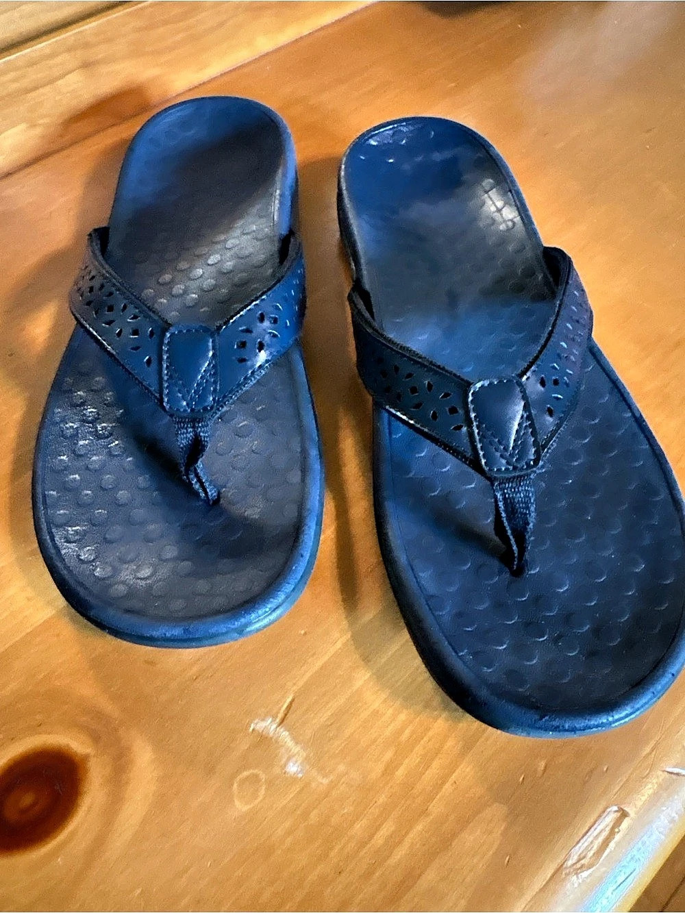 Vionic Tide Sport Toe Post Sandal Navy Blue US 9